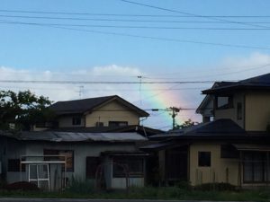 朝の虹